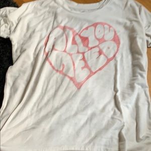 All you need heart t shirt